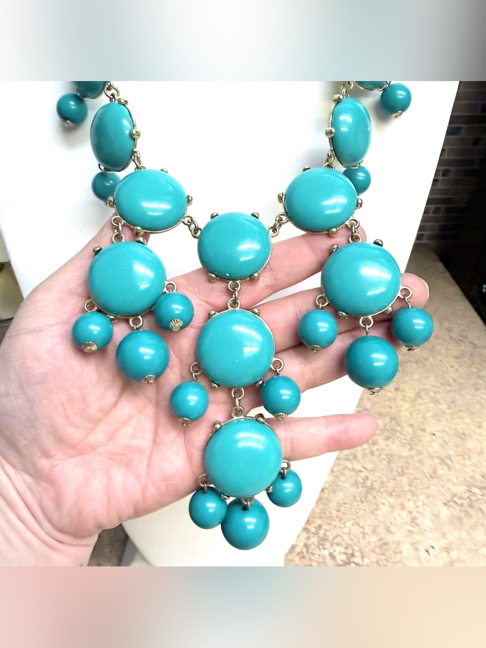 Erica Lyons turquoise bubble necklace - Picture 2 of 4